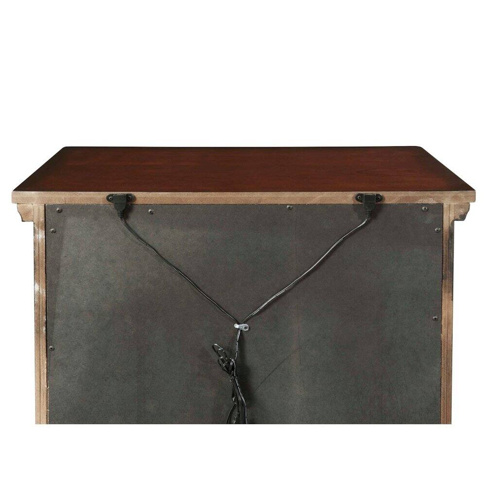 Front. Picket House Furnishings - Kingsley Nightstand w/ USB - Cherry Brown.