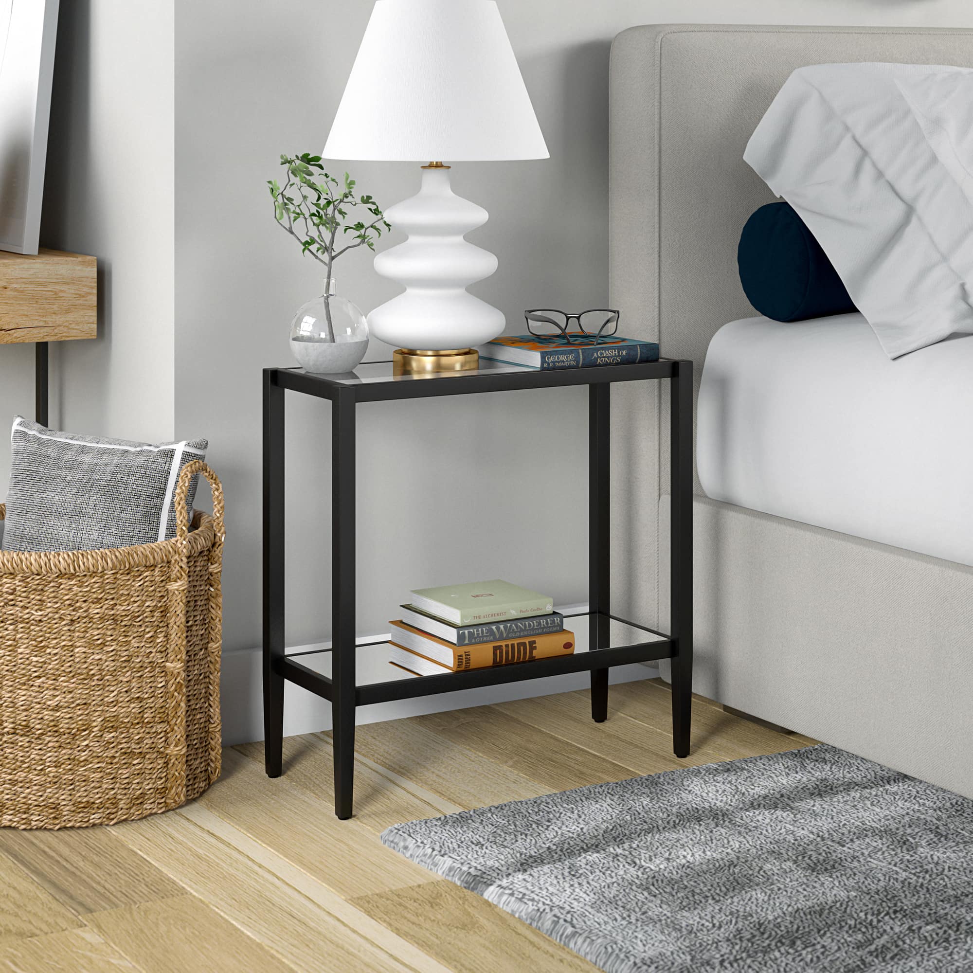 Camden&Wells – Hera Rectangular Side Table – Blackened Bronze Sansujyuku sansujyuku.com