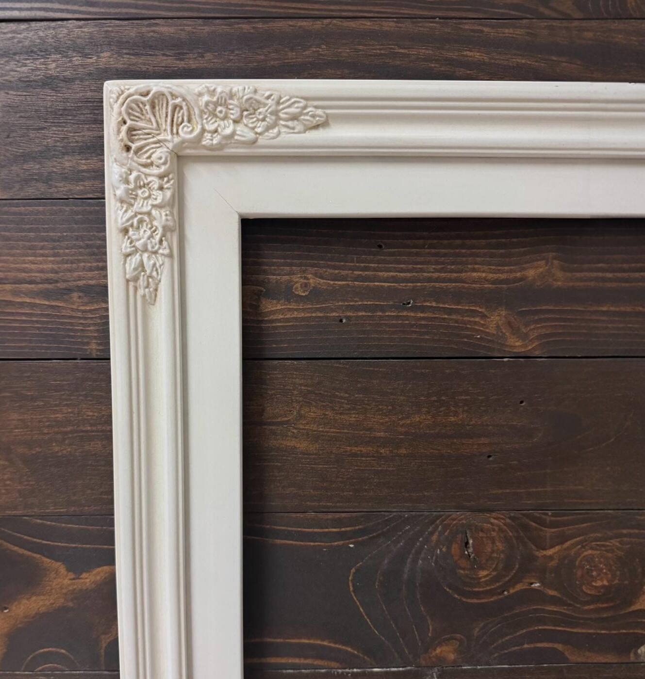 Alt View 1. LAREDO FRAME FACTORY - 75 inch Handmade Ornate Tv Frame For TCL A300W NXTVISION Tv - SOFT IVORY.