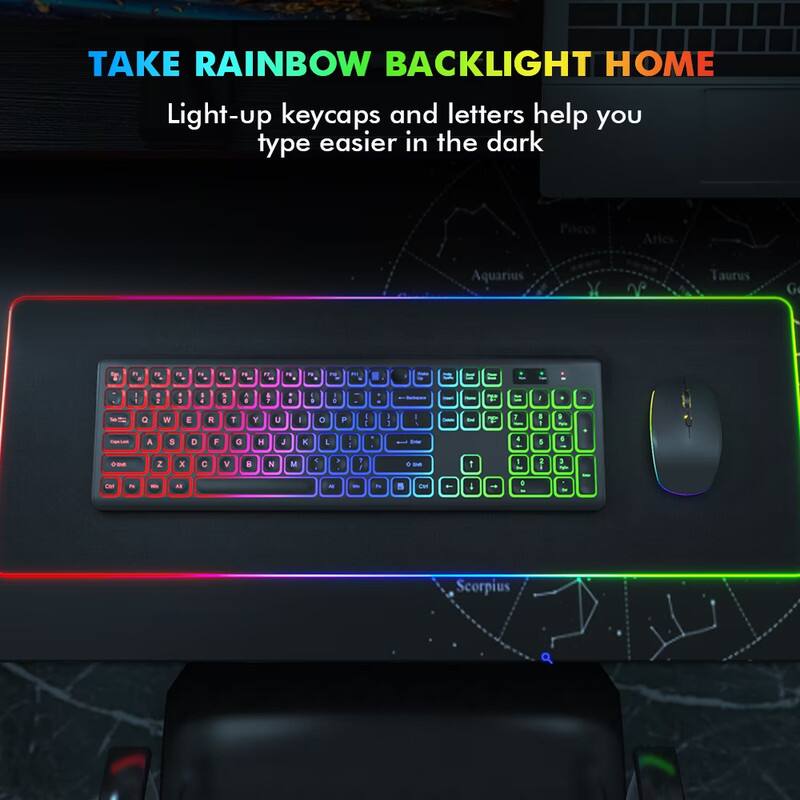 TAKE RAINBOW BACKLIGHT HOME

Light-up keycaps and letters help you type easier in the dark