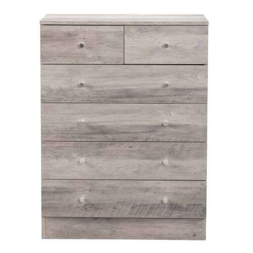 Alt View 1. Winado - Modern 6 Drawer Dresser Tall Dresser Chest of Drawers Anti-Tipping Device Metal Handle for Bedroom Living Room Hallway - Grey.