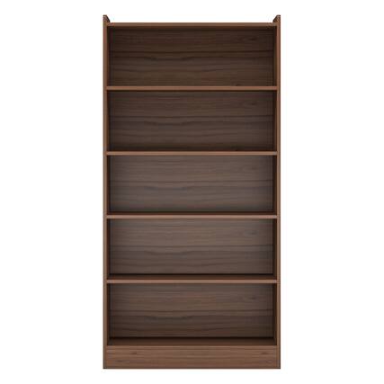 Front. Kadyn - Kadyn Bookshelf, Particleboard Construction, 132lbs Total Capacity, Easy to Clean - Brown.