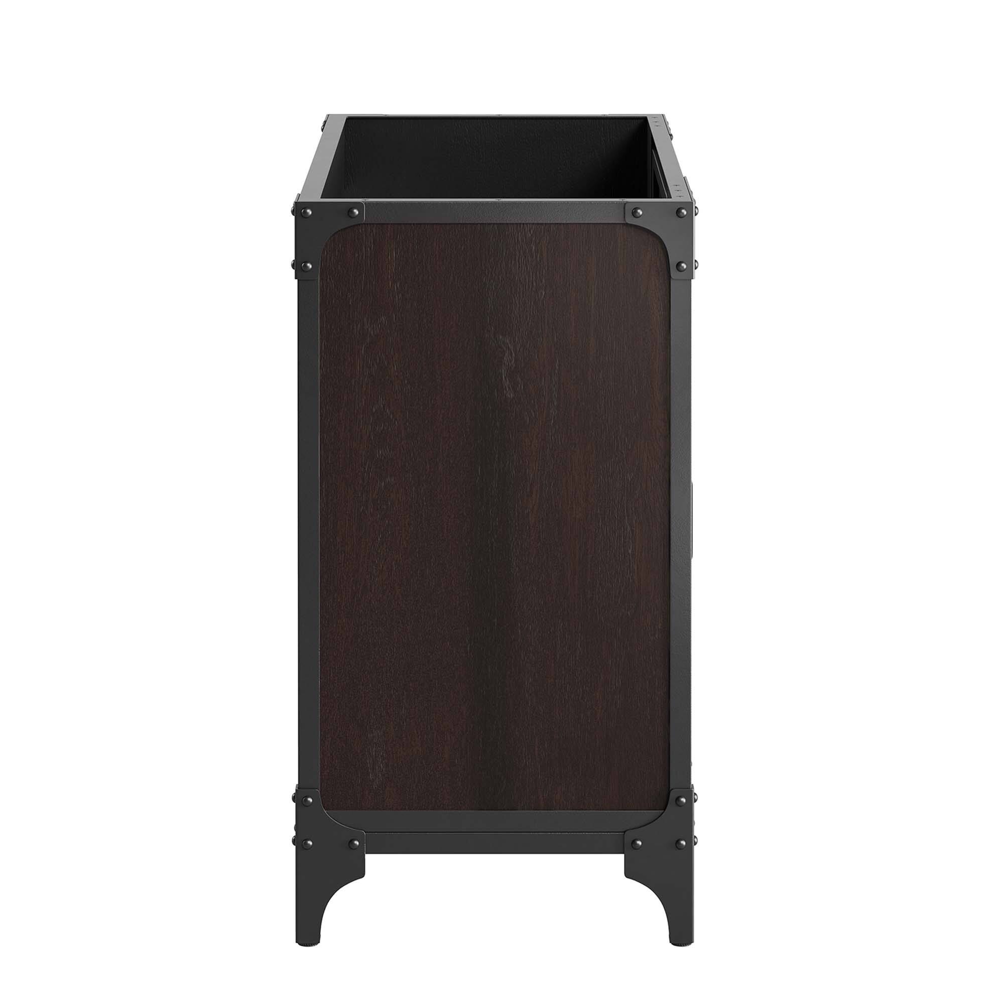 Alt View 1. Modway - Steamforge Bathroom Cabinet Basin Not Included by Modway - Black Walnut.