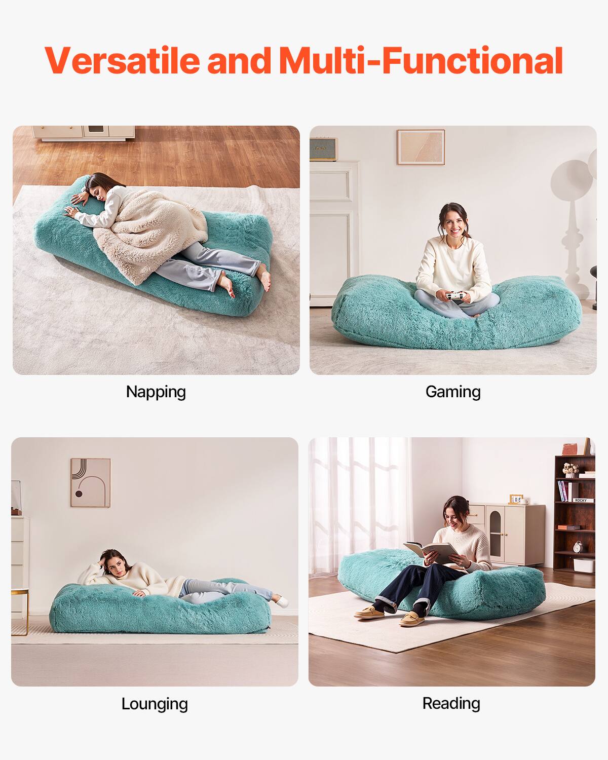 Versatile and Multi-Functional

Napping

Gaming

Lounging

Reading