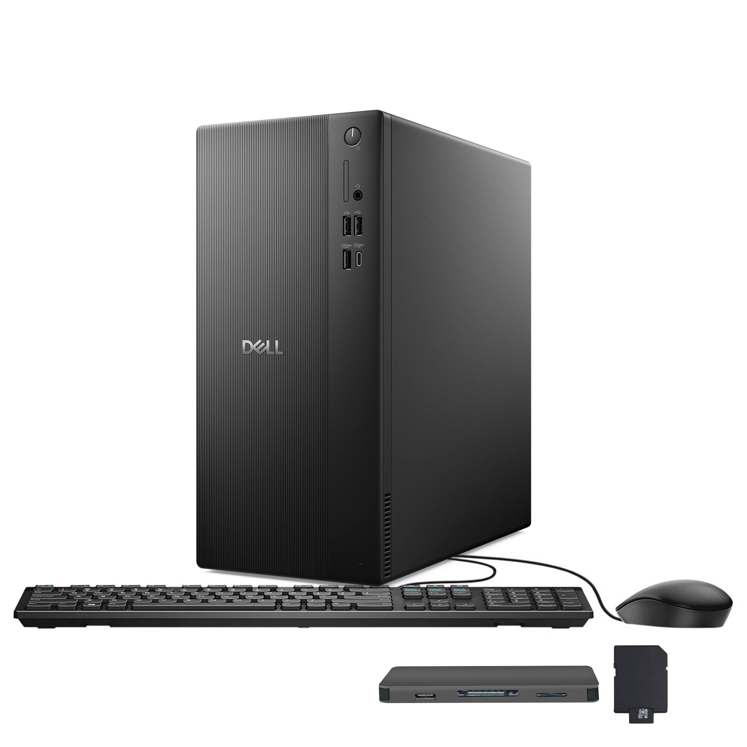 Dell - Tower Desktop,Intel Ultra 7 265,64GB RAM,4TB SSD+1TB Dock Set,Intel UHD Graphics,Keyboard&Mouse,Win 11 Pro - Black