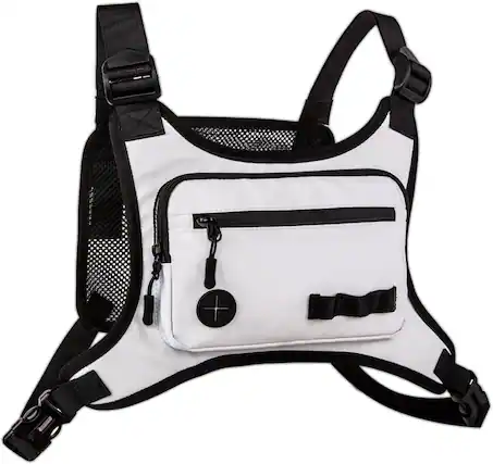 Front. Wikistore - WIKISTORE Running Chest Pack for Men Women Lightweight Water Resistant with Phone Holder White - White.