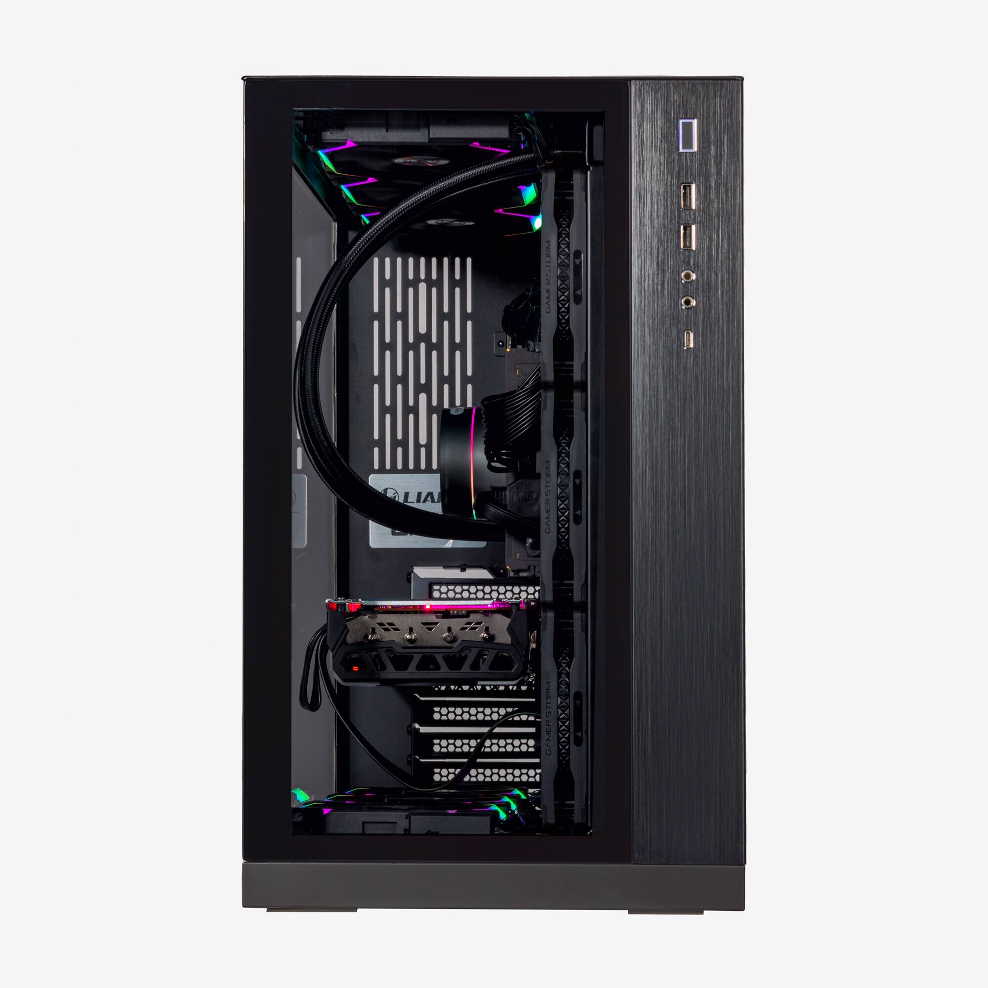 Alt View 4. Velztorm - Orix Custom Gaming Desktop PC (i9-12900K, 32GB, 2TB SSD, GeForce RTX 5080, WiFi 6E, Bluetooth 5.2, Win 11 Home) - Black.