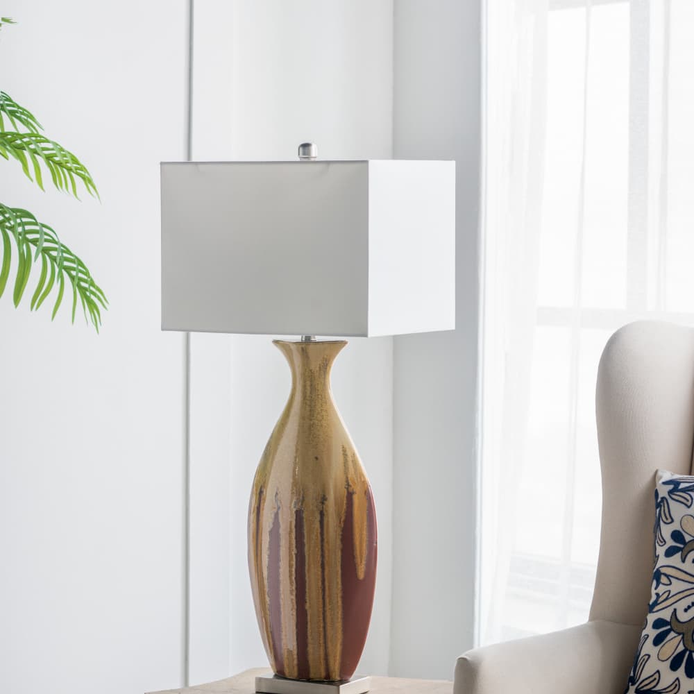 Alt View 2. Luckbyte - 16x105x36 Inch Ceramic Table Lamp for Home Decor.