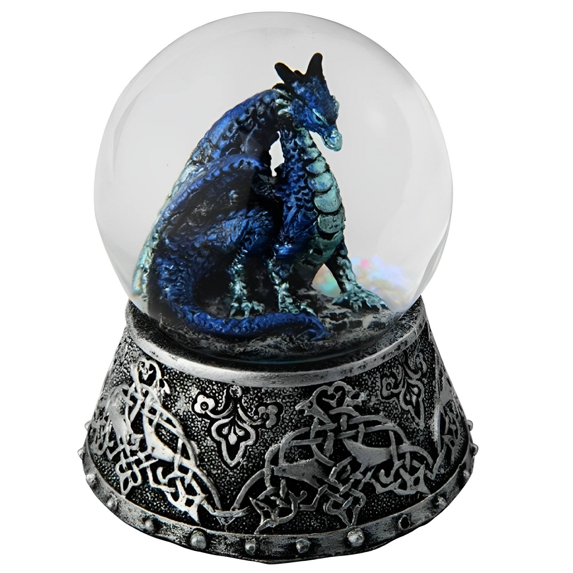 FC Design - 3.25"H Blue Dragon Snow Globe Computer Desk Tabletop Decoration - Multi-Color