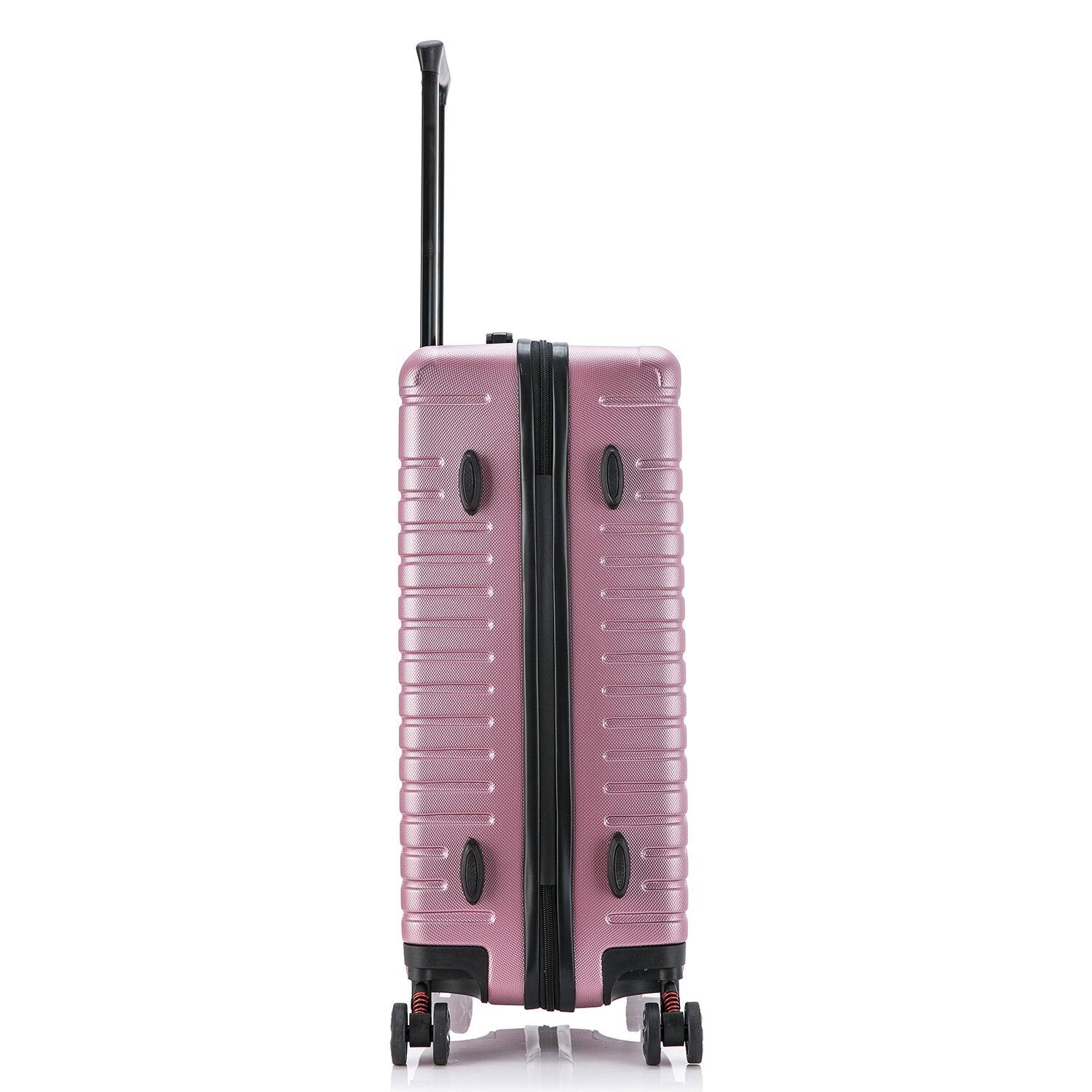 Alt View 3. InUSA - Deep lightweight hardside spinner luggage 24" - ROSE GOLD.