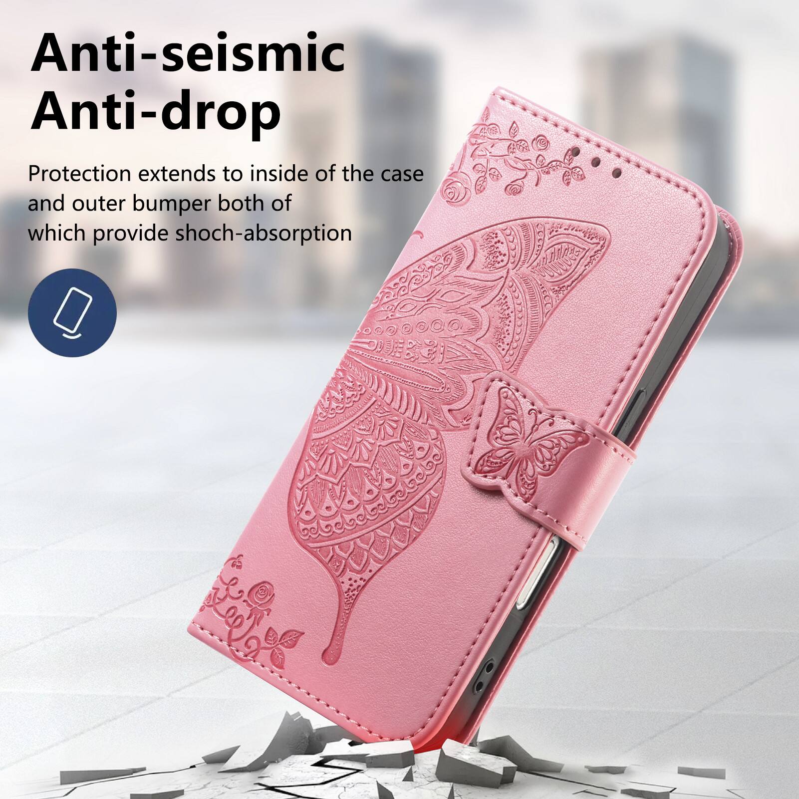 Anti-seismic Anti-drop Protection extends to inside of the case and outer bumper both of which provide shock-absorption