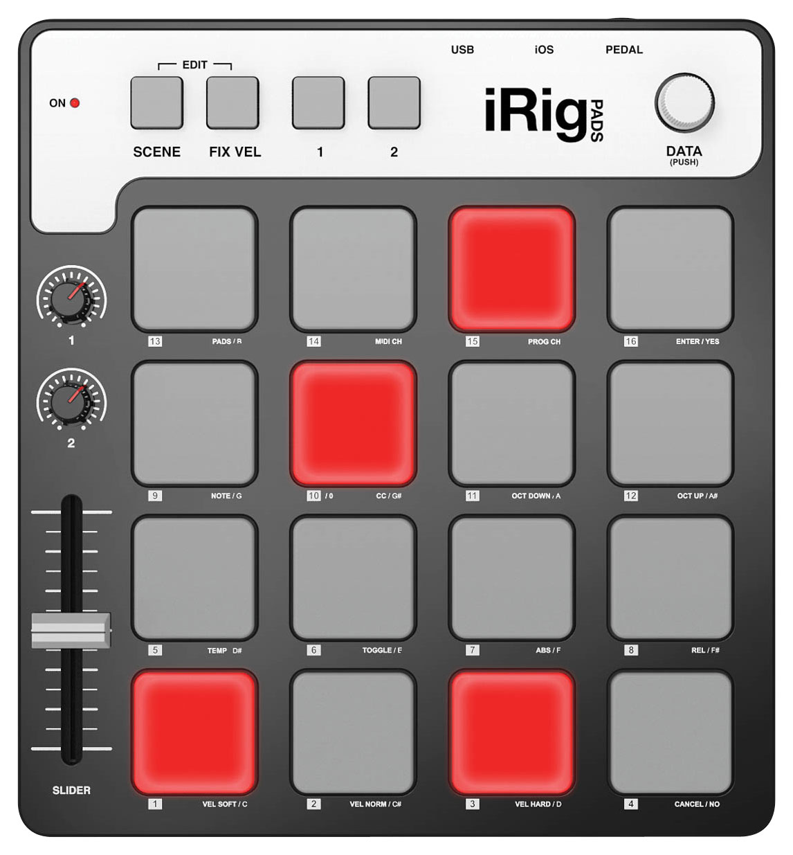 IK Multimedia iRig PADS MIDI Groove Controller Black/Gray