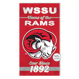 Jardine - Winston-Salem State Rams 11'' x 20'' Home Of The Sign - Red