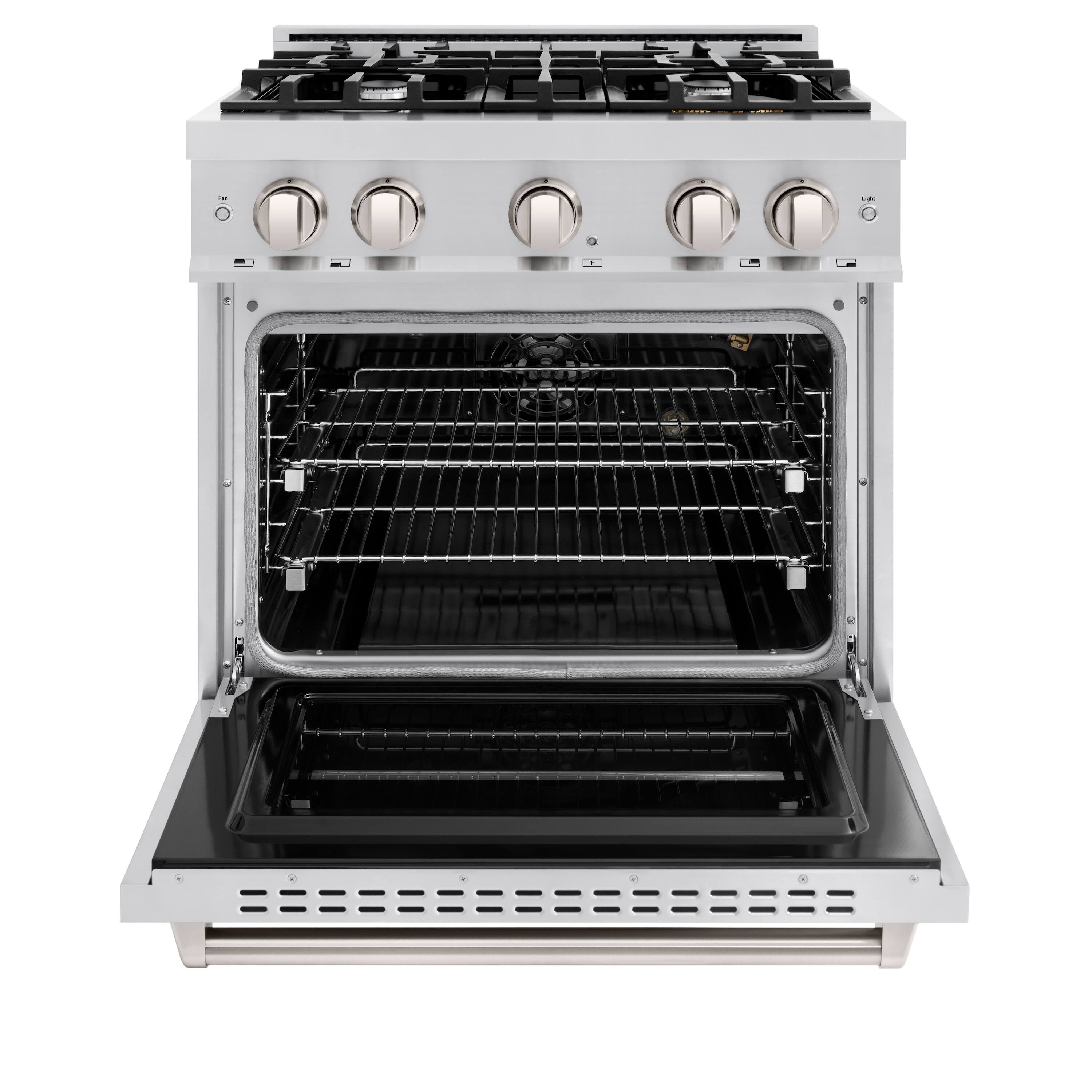 Alt View 1. ZLINE - 30” Classic Gas Range w/ 4 Burner Cooktop & Convection Oven in Stainless Steel (CGR30) - Stainless Steel.