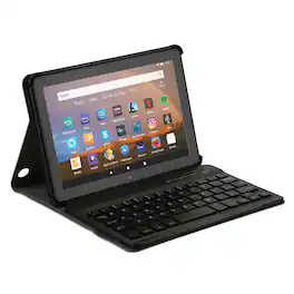 AGPtek - Keyboard Case for All-New Amazon Fire HD 8/8 Plus with Detachable Wireless Bluetooth Keyboard - Black