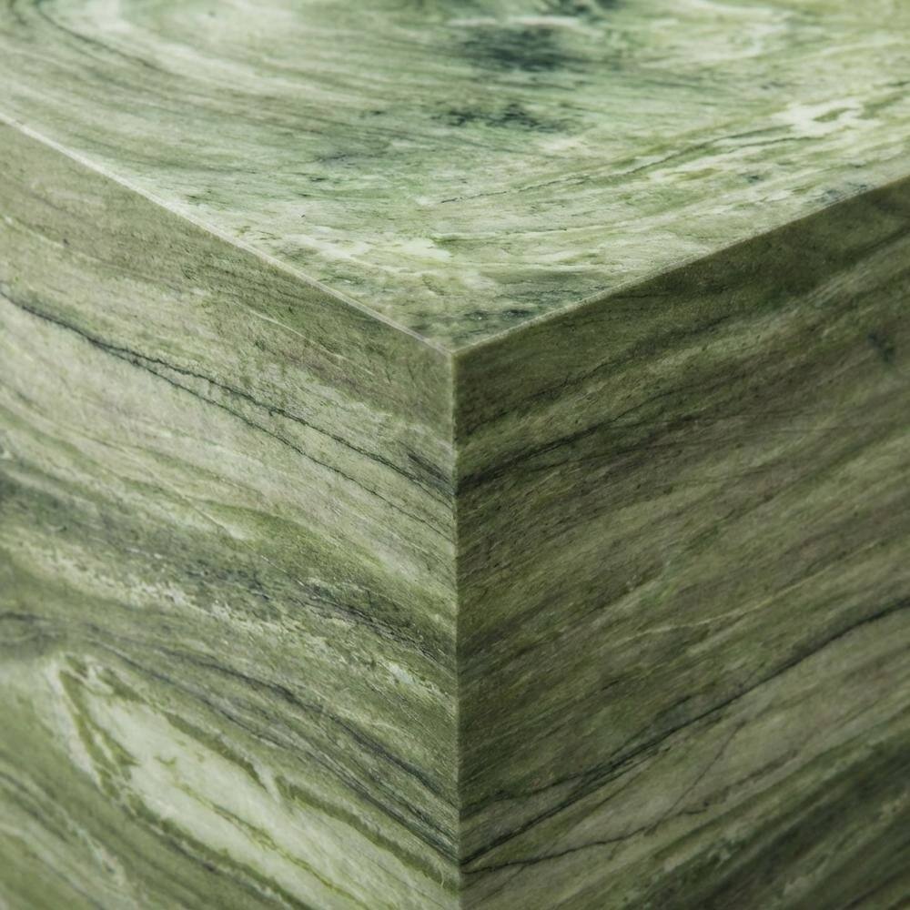 Alt View 1. Outdoor Escape - Concrete outdoor side table with modern design and versatile use - Green.