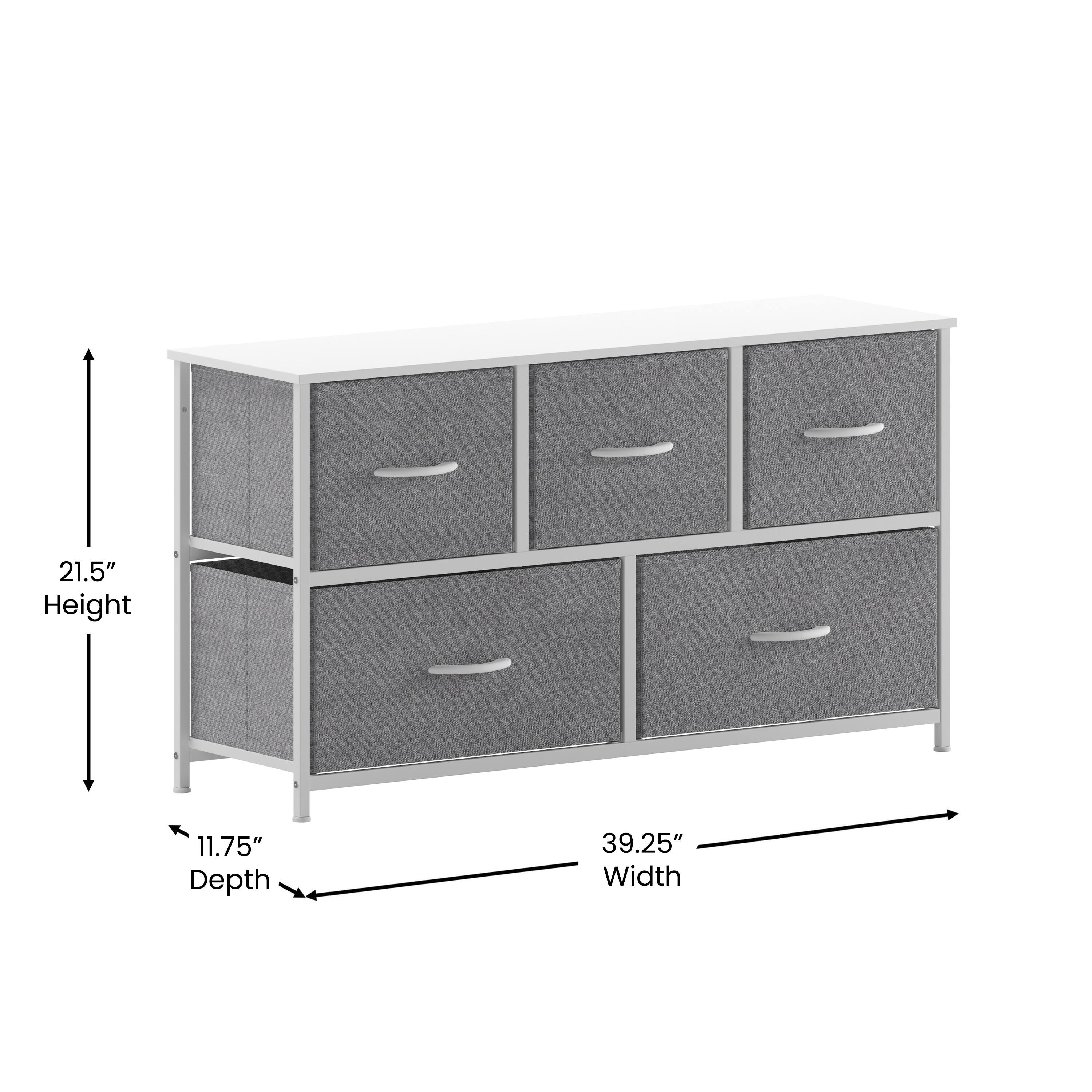 21.5" Height, 11.75" Depth, 39.25" Width