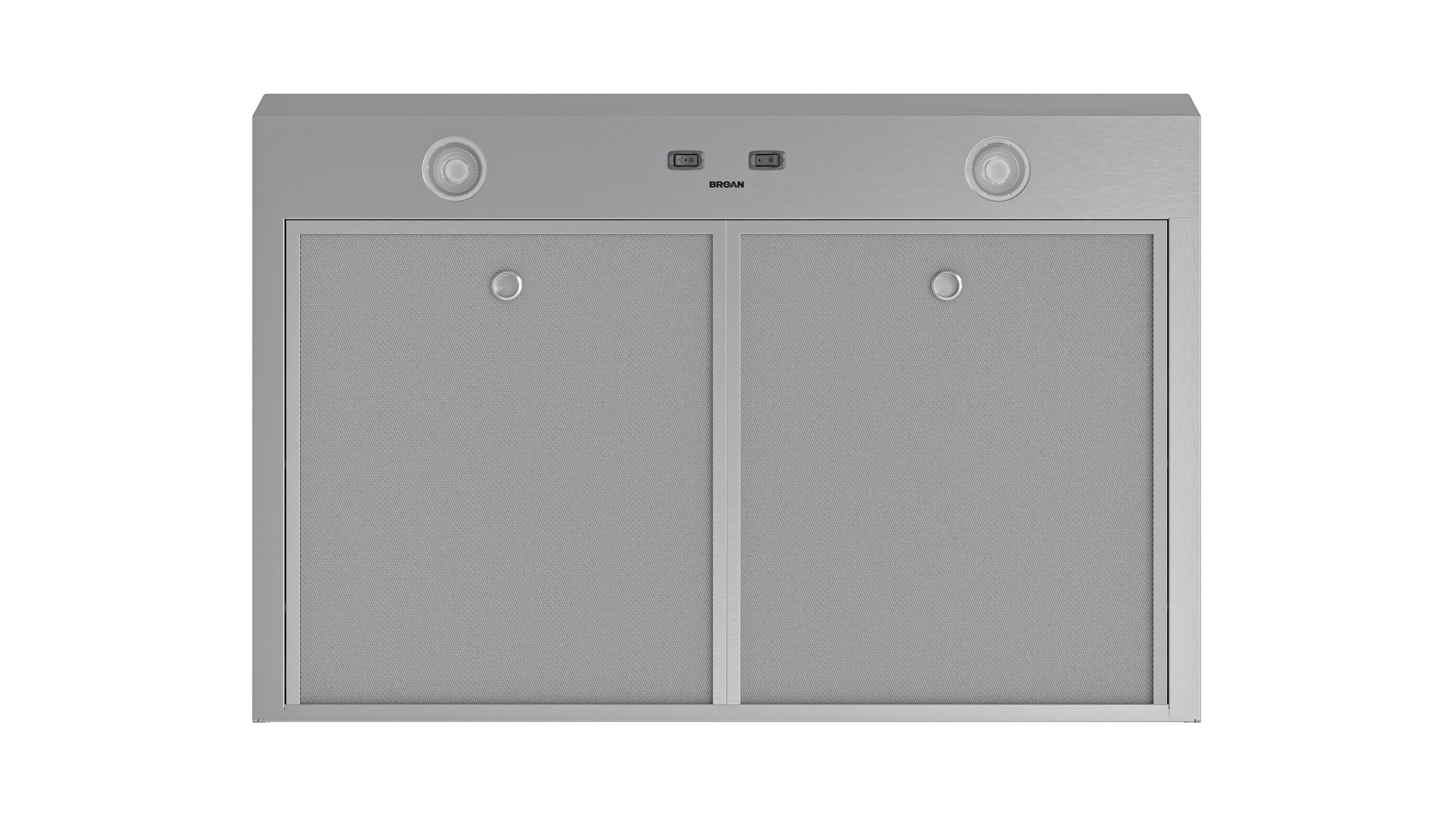 Alt View 6. Broan - Mantra 36-Inch 350 MAX Blower CFM 1.5 Sones Range Hood - Stainless Steel.