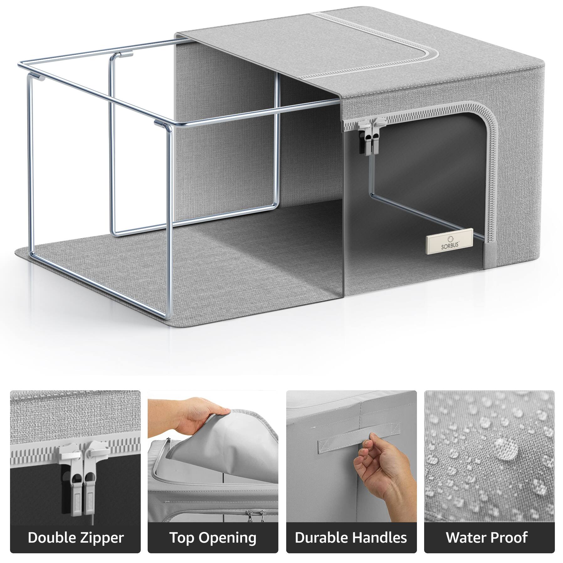 - SORBUS Double Zipper Top Opening Durable Handles Water Proof
- Double Zipper
- Top Opening
- Durable Handles
- Water Proof