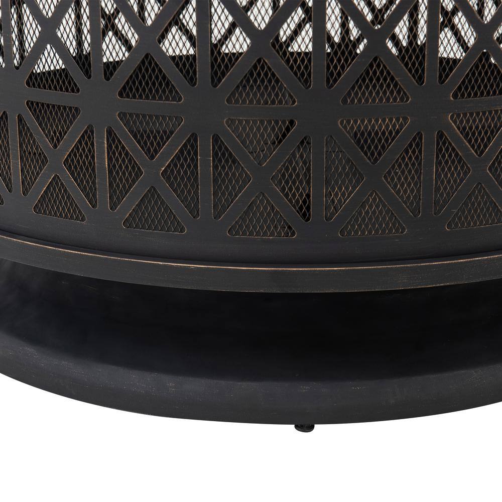 Alt View 4. SUNJOY - Outdoor Fire Pit, Patio Wood-Burning Steel Firepit Large Fire Pits for Outside.