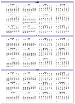 Sure, here is the corrected and grouped text from the image:

**2026**

**January**
- Su Mo Tu We Th Fr Sa
- 1  2  3  4  5  6  7
- 8  9 10 11 12 13 14
- 15 16 17 18 19 20 21
- 22 23 24 25 26 27 28
- 29 30 31

**February**
- Su Mo Tu We Th Fr Sa
- 1  2  3  4  5  6
- 7  8  9 10 11 12 13
- 14 15 16 17 18 19 20
- 21 22 23 24 25 26 27
- 28

**March**
- Su Mo Tu We Th Fr Sa
- 1  2  