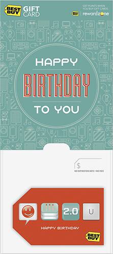Front. Best Buy® - $50 Happy Birthday to You Gift Card - Multi.