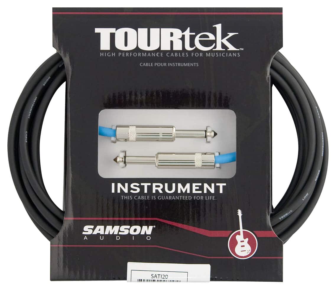 Front. Samson - Tourtek 20' Instrument Cable - Black.