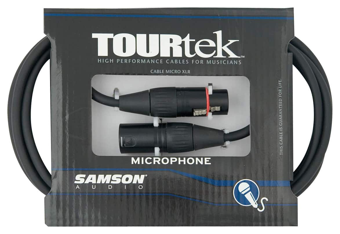 Angle View: Samson - Tourtek 30' Microphone Cable - Black