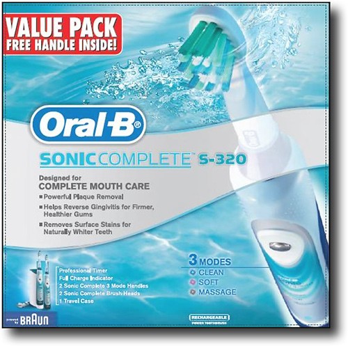 Best Buy: Braun Sonic Complete Powered Toothbrush Value Pack S320DLX