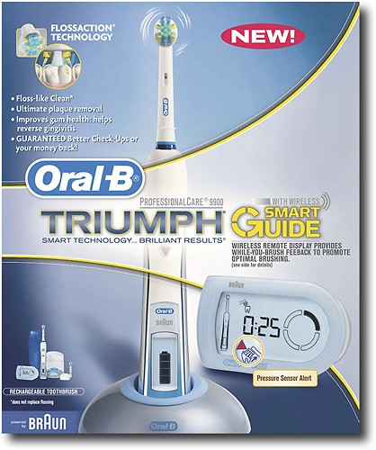 Secretario Mantenimiento Apretar Best Buy: Oral-B Oral-B Triumph Toothbrush with SmartGuide Triumph 9900