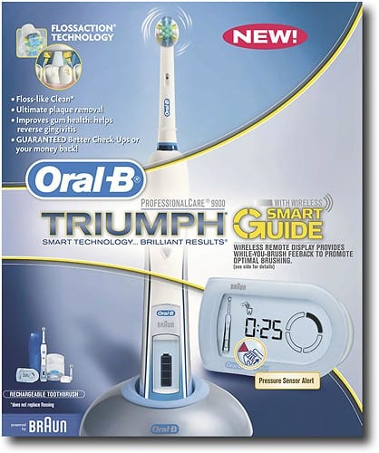 Front Standard. Oral-B - Oral-B Triumph Toothbrush with SmartGuide.