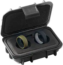 The Ridge Wallet - 8MM SILICONE RING SET - Size 8 - Matte Olive - Angle_Zoom