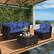Alt View 8. Costway - 4PCS Patio Rattan Furniture Set Sofa Ottoman Cushion Garden Deck - Navy.