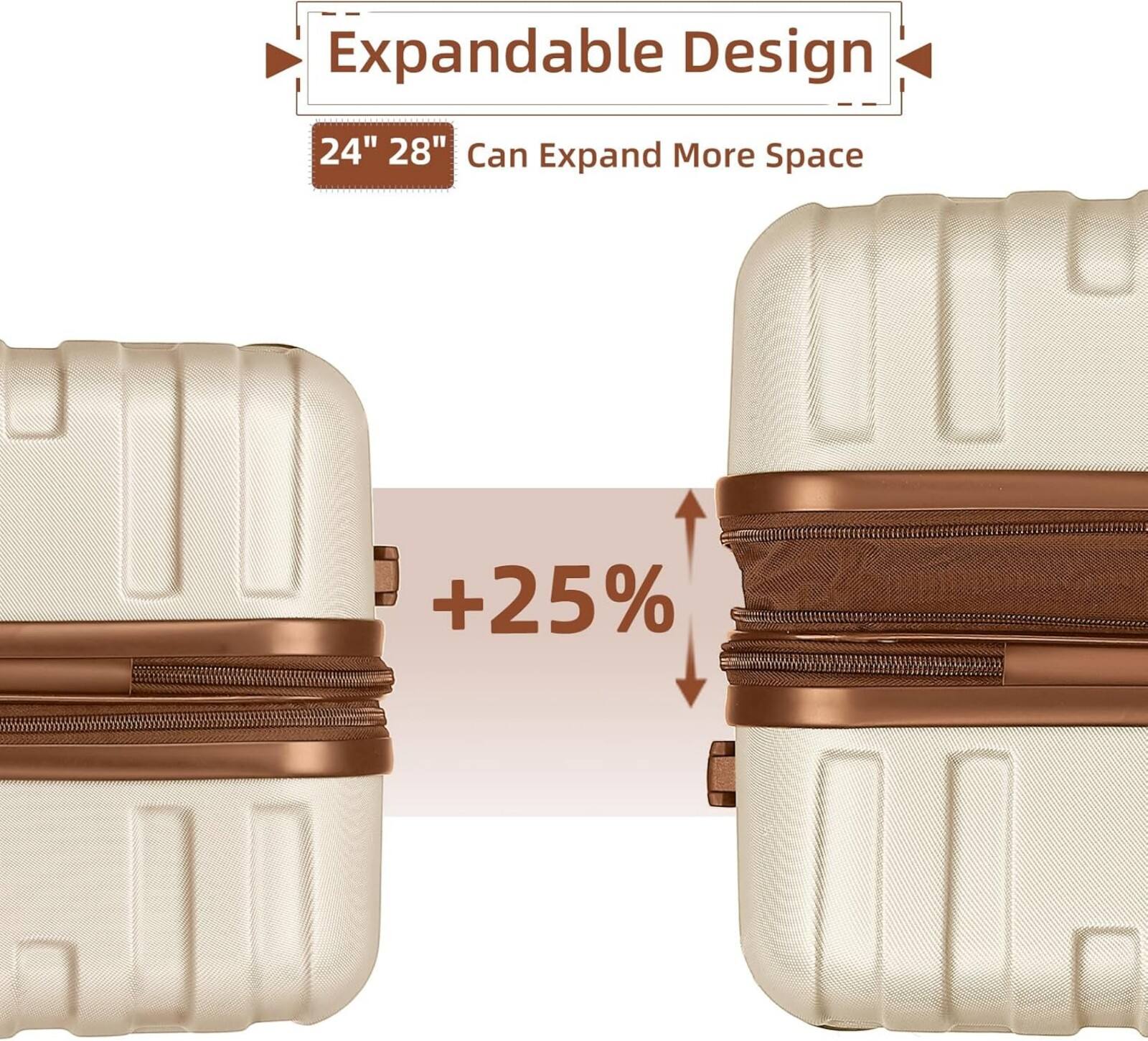 Expandable Design  
24" 28"  
Can Expand More Space  
+25%