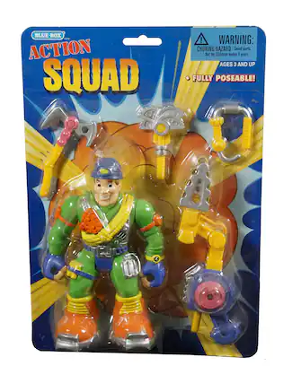 BLUE-BOX TOYS
ACTION SQUAD
WARNING: CHOKING HAZARD - Small parts. Not for Children under 3 years.
AGES 3 AND UP
FULLY POSEABLE!