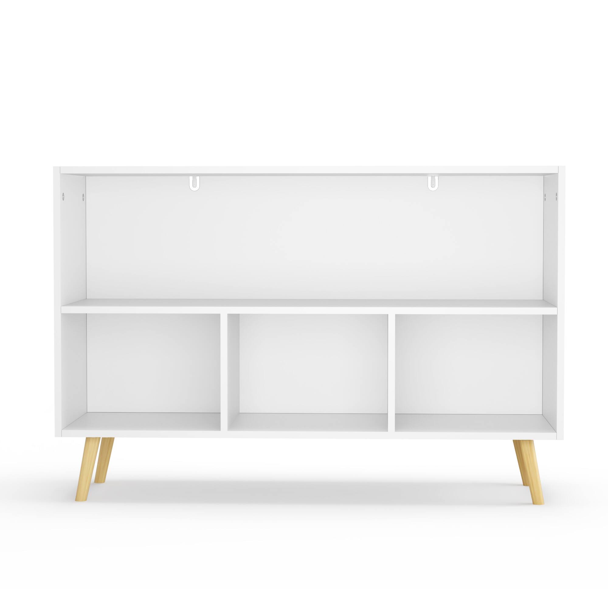 Angle. SlickBlue - Kids Bookcase with Collapsible Fabric Drawers and Toy Storage Organizer - Grey.