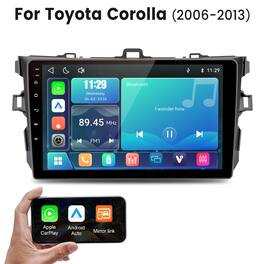 Junsun - Linux System carplay Android auto Mirror Link For Toyota Corolla 2006-2013 Car Stereo Radio GPS Navi WIFI BT RDS FM - Black