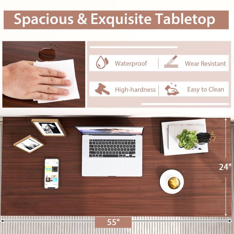 Spacious & Exquisite Tabletop

Waterproof  
Wear Resistant  
High-hardness  
Easy to Clean  

24" x 55"