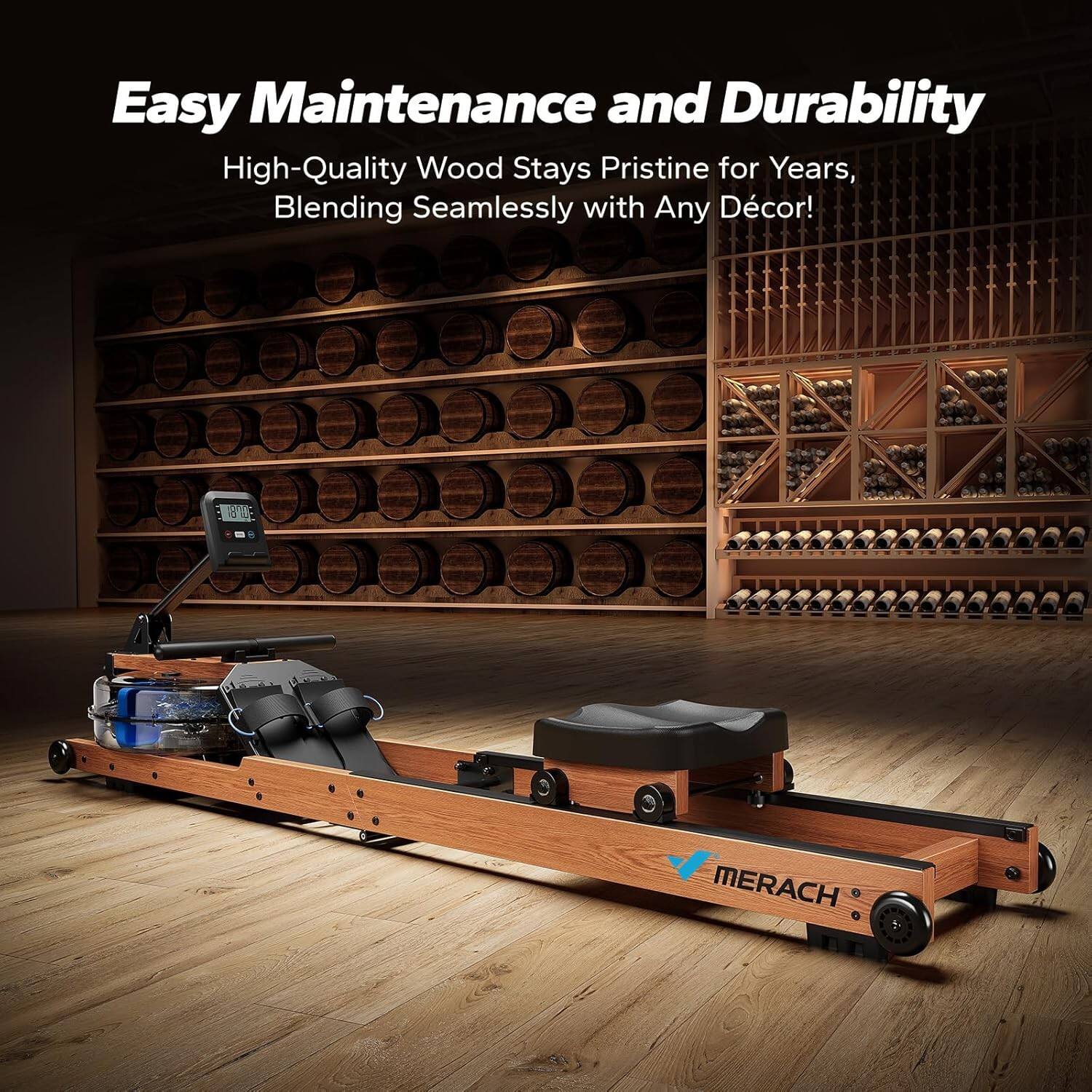 Easy Maintenance and Durability  
High-Quality Wood Stays Pristine for Years, Blending Seamlessly with Any Décor!  

MERACH