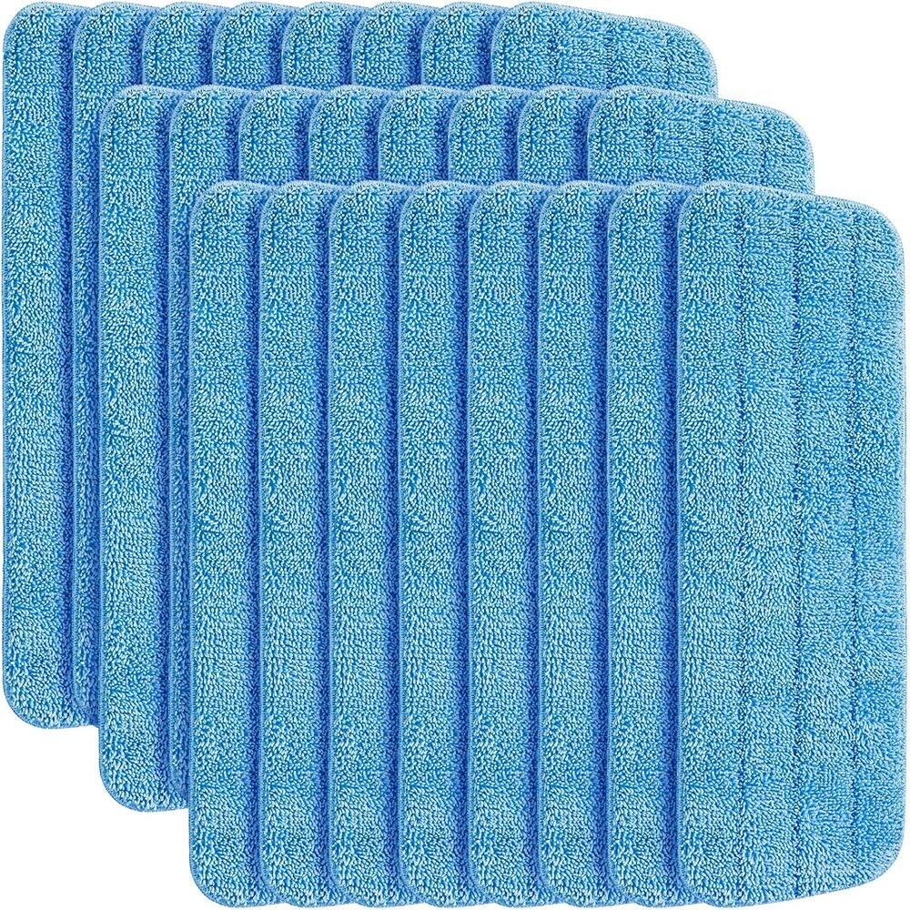 Front. Schertz - 24pk Microfiber Mop Pads – Reusable, Washable, for Wet/Dry Spray Mops.