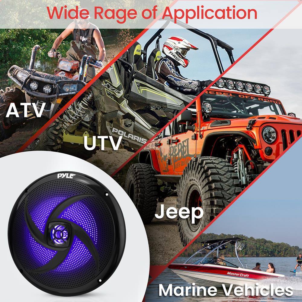 Wide Range of Application

ATV  
UTV  
Jeep  
Marine Vehicles  

PYLE