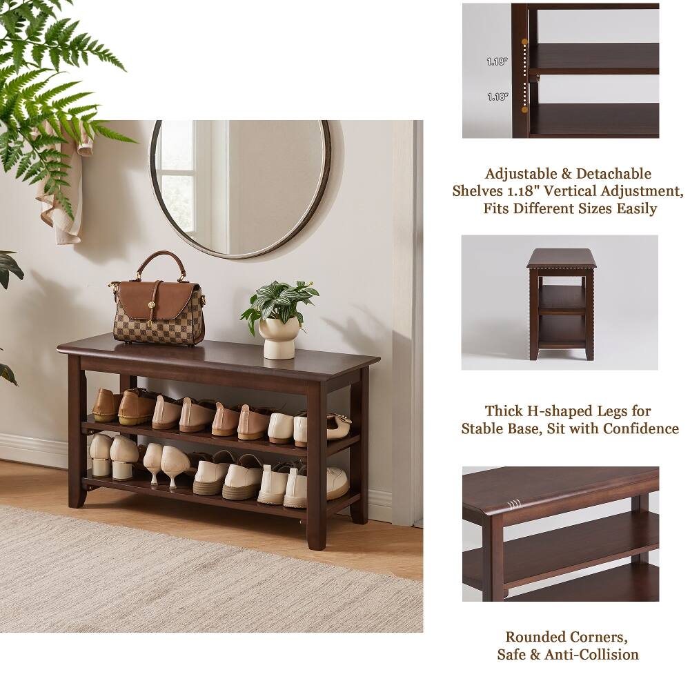 1.18
1.18'

Adjustable & Detachable Shelves 1.18" Vertical Adjustment, Fits Different Sizes Easily
Thick H-shaped Legs for Stable Base, Sit with Confidence
Rounded Corners, Safe & Anti-Collision