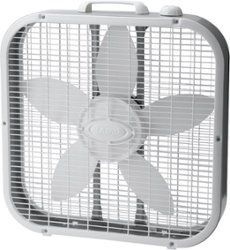 Lasko - 20 in. Air Circulating Box Fan with 3 Speeds - White - Front_Zoom