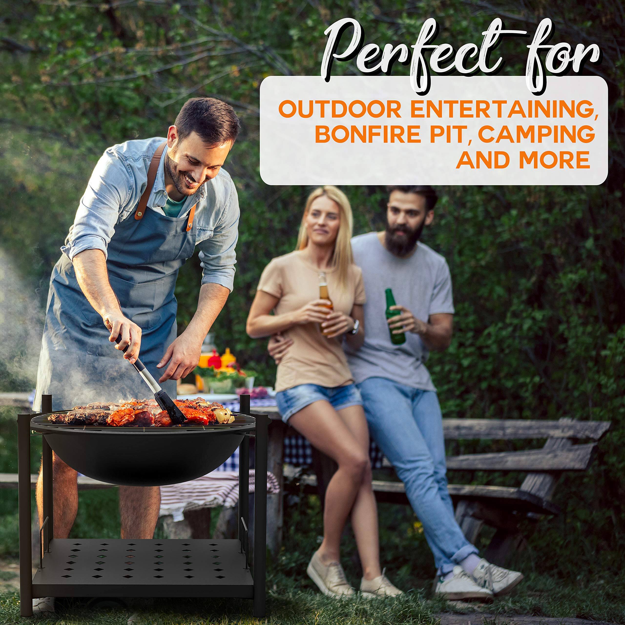 Perfect for OUTDOOR ENTERTAINING, BONFIRE PIT, CAMPING AND MORE