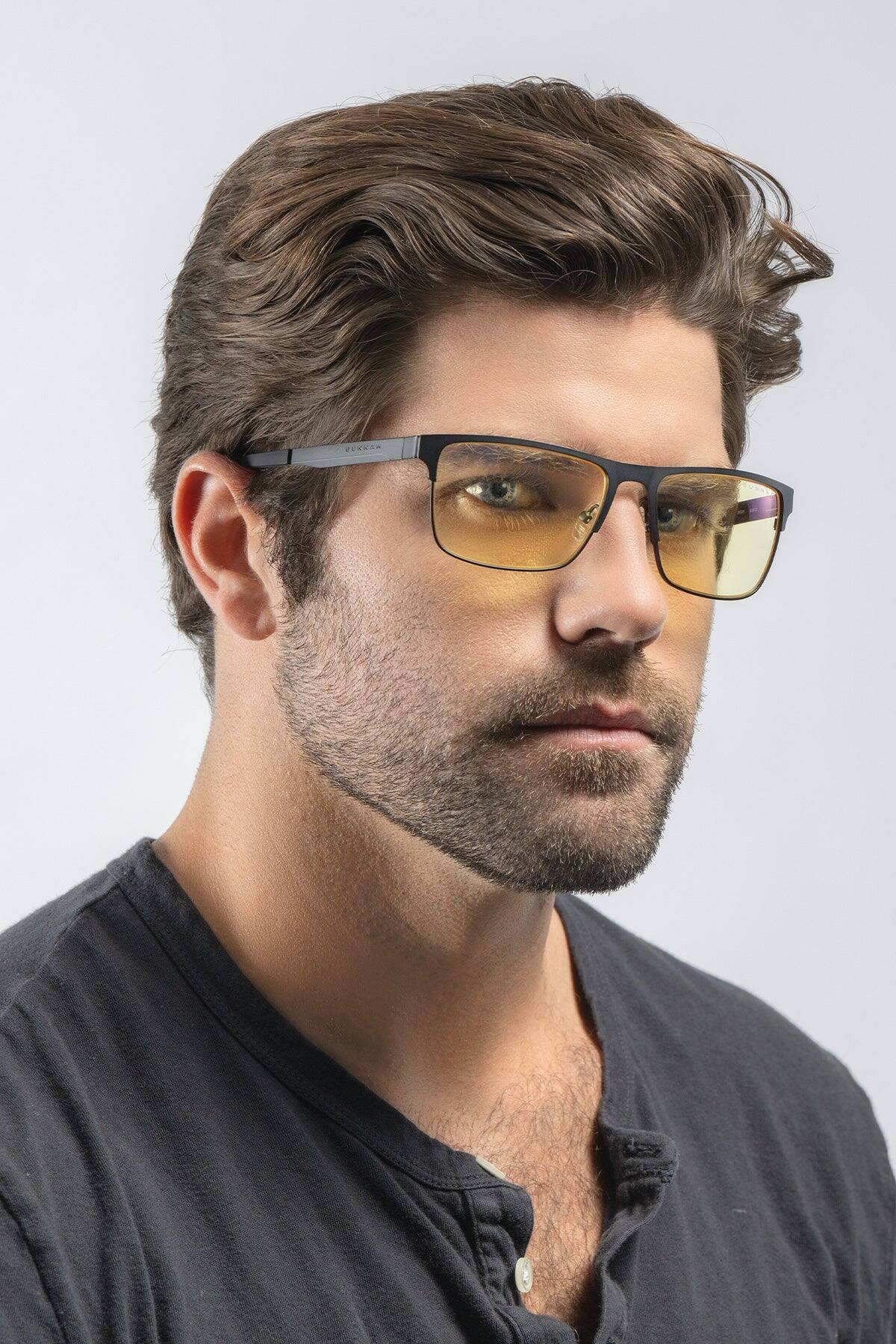 Back. GUNNAR - GUNNAR Computer Glasses  -  Pendleton, Moss, Amber Lens - Blue Light Blocking, Relieve Dry Eye, Anti Glare - Moss.