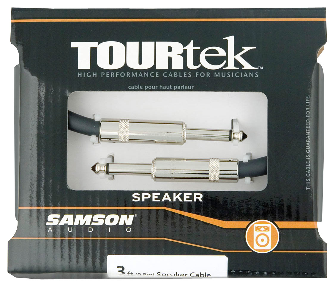 Angle View: Samson - Tourtek 30' Speaker Cable - Black
