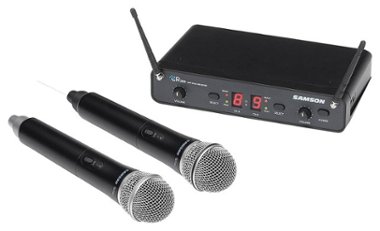 Samson - Concert 288 2-Ch. UHF Wireless Vocal Microphone System - Black - Front_Zoom