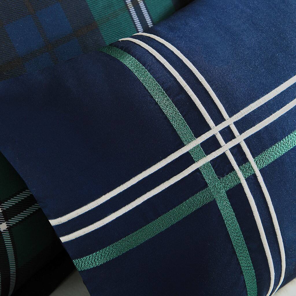 Alt View 1. Gracie Mills - Gracie Mills Vilma Rustic Plaid Comforter Set - Blue.