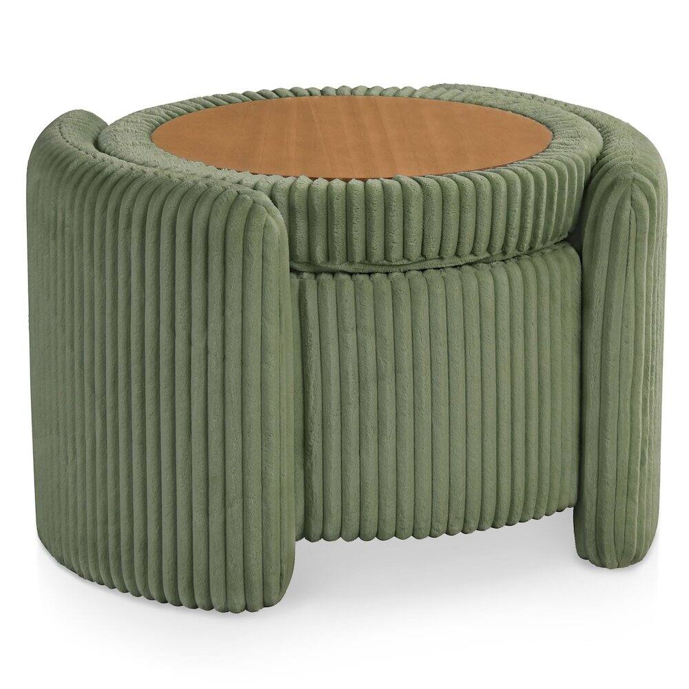 Alt View 2. Furniture of America - Furniture of America Venner Ottoman with Hidden Storage - Green.