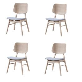 New Classic Furniture - Oscar Wood Dining Chair in White Ash/(Set of 4) - Gray